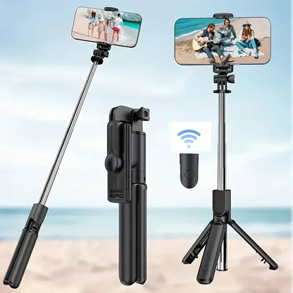 Portable Selfie Stick Tripod Foldable 360 ​​Degree Rotation with Bluetooth Selfie Stick Suitable for Smartphone Live Shooting
