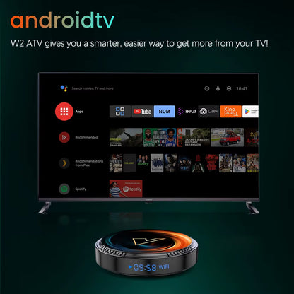 W2 ATV TV Box Android 11 Amlogic S905W2 Support 4K AV1 2.4&5G Wifi BT with Google Voice Remote 2G16G 4G32G 64G Smart TV Box