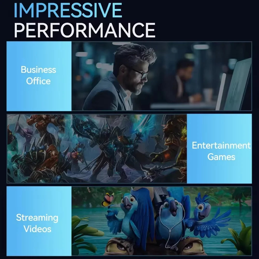 2025 Mini PC Core I9-8950Hk/I3-6100U Windows 11 Pro Desktop Pc Gaming Computer 16GB DDR4 1TB SSD Wifi6 BT5.2 4K Portable Pc
