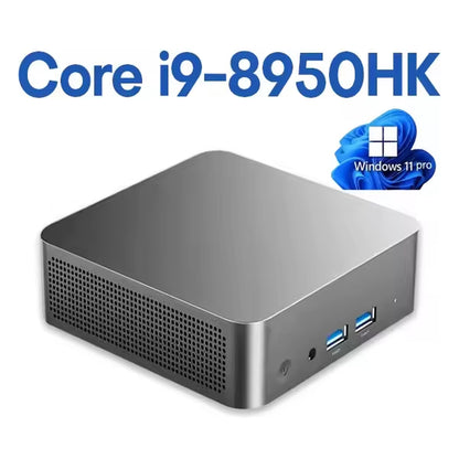 2025 Mini PC Core I9-8950Hk/I3-6100U Windows 11 Pro Desktop Pc Gaming Computer 16GB DDR4 1TB SSD Wifi6 BT5.2 4K Portable Pc