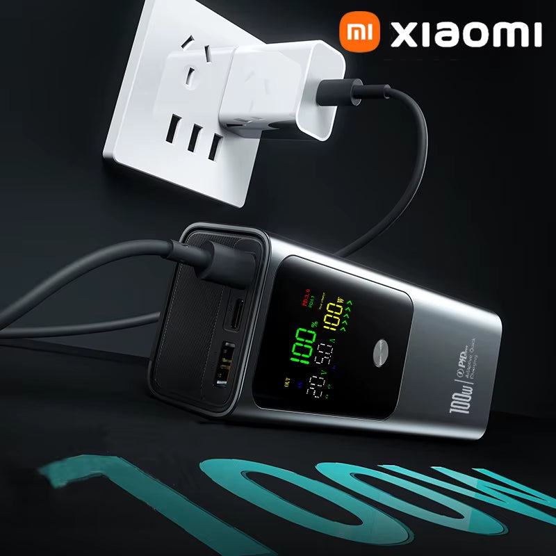 Xiaomi 50000Mah Portable Color Screen Power Bank Supports PD100W Bidirectional Fast Charging Suitable for Iphone Laptop Samsung