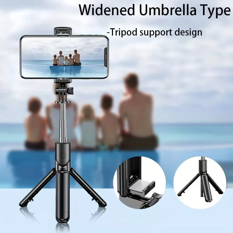 Portable Selfie Stick Tripod Foldable 360 ​​Degree Rotation with Bluetooth Selfie Stick Suitable for Smartphone Live Shooting