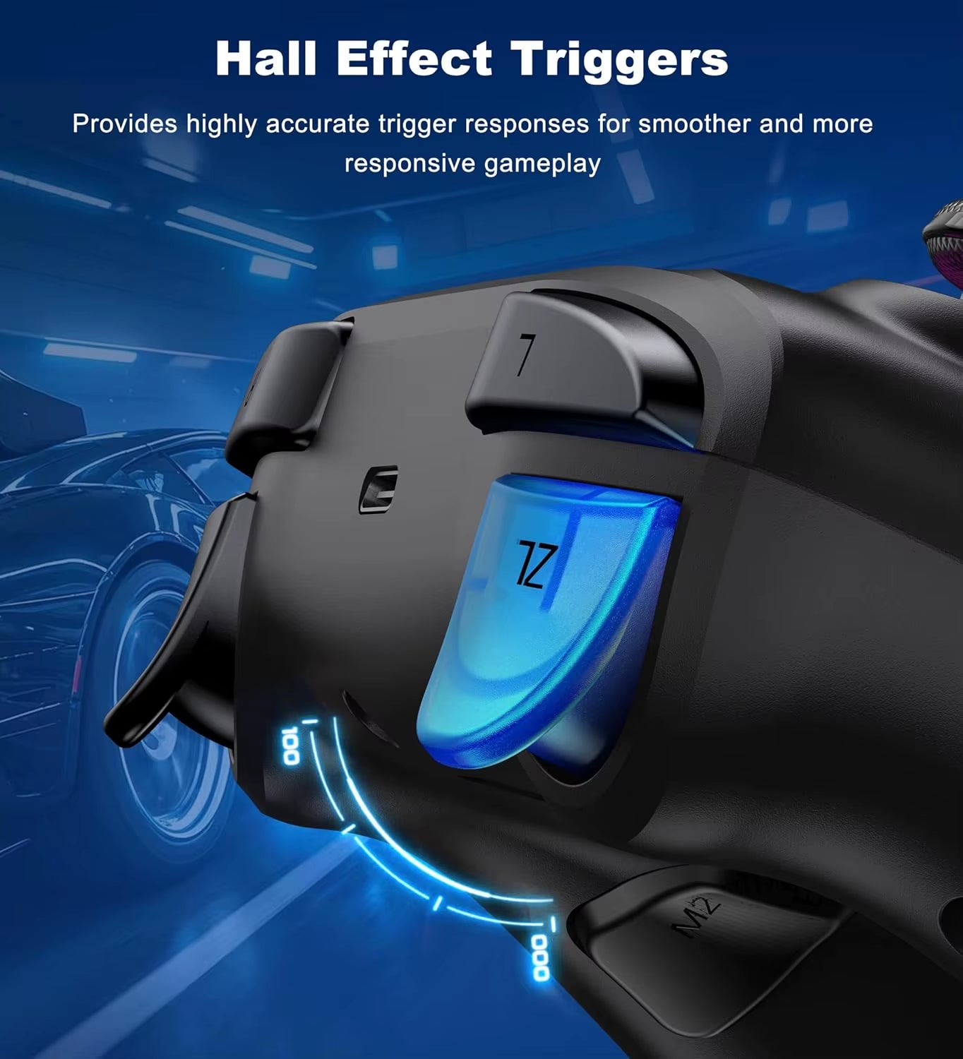 PC Wireless Bluetooth Controller with 1000Mah Battery and Hall Effect Joysticks & Triggers Controller for Pc,Switch