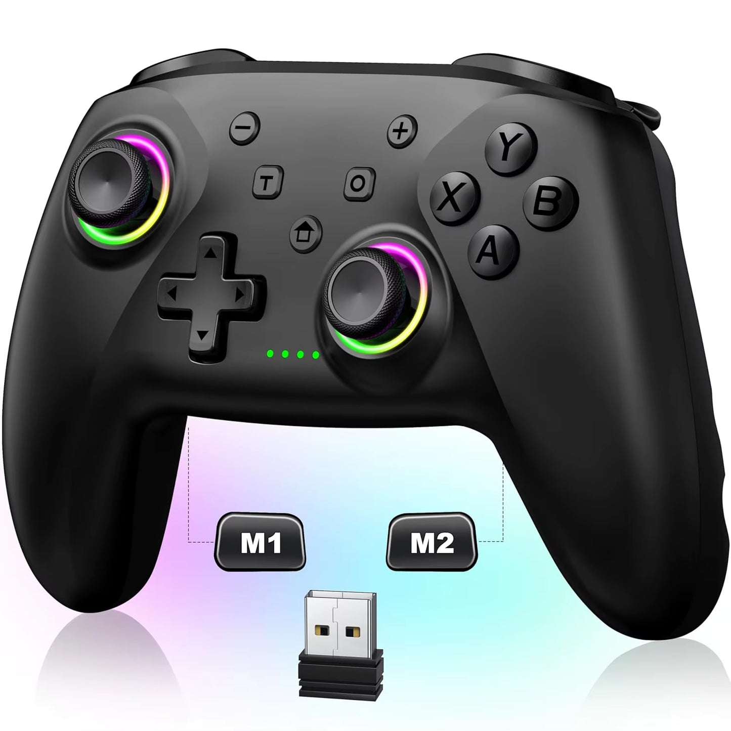 PC Wireless Bluetooth Controller with 1000Mah Battery and Hall Effect Joysticks & Triggers Controller for Pc,Switch