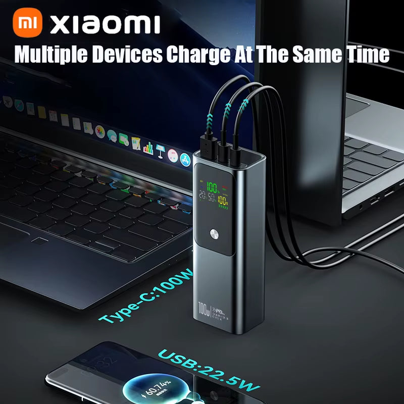 Xiaomi 50000Mah Portable Color Screen Power Bank Supports PD100W Bidirectional Fast Charging Suitable for Iphone Laptop Samsung