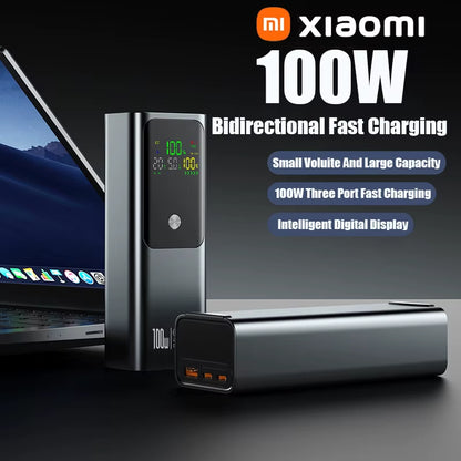 Xiaomi 50000Mah Portable Color Screen Power Bank Supports PD100W Bidirectional Fast Charging Suitable for Iphone Laptop Samsung